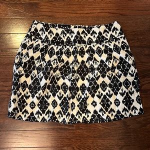 Loft black and cream skirt